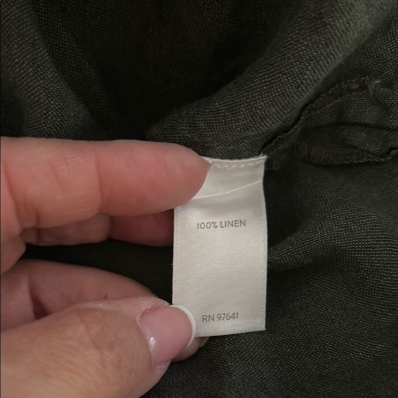 J. Jill Army Green Polo Collar Midi Dress - Picture 8 of 12